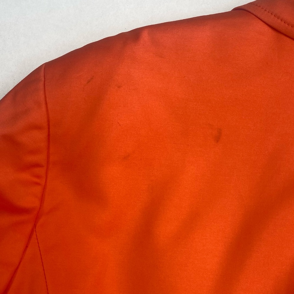 Ralph Lauren Orange Blazer Tailored Suit Jacket W 20W Gold Buttons Pockets - Picture 13 of 15